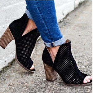 Lucky Brand Larise Bootie Peep Toe Ankle Boots 8.5